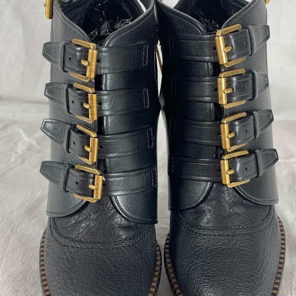 CHRISTIAN DIOR Black Leather Women's Booties - Picture 2 of 14